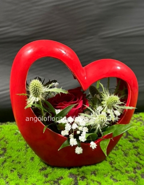 Cuore con composizione di San Valentino